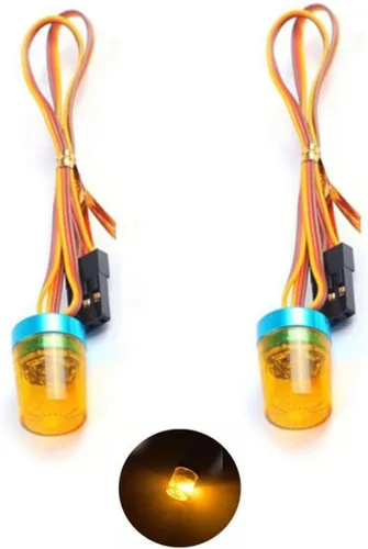 1/10 1/14 RC Car Led Flash Lights Police OD 9MM multifunción 360 grados giratoria lámpara intermitente para 1:10 RC off road Car 1:14 Tamiya tractor