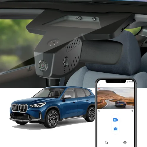 Miniatura 8 de Fitcamx Adaptación de la cámara de tablero delantera 2K+trasera 1080P para BMW X1 2023-2026 Xdrive28i M35i U11 (HD2-6576), estilo OEM, video HD de 2