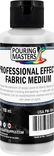 Pouring Masters Professional Effects - Tela mediana de 4 onzas, extensor, mejora la adherencia de pintura a los textiles, medio de tela para pintura