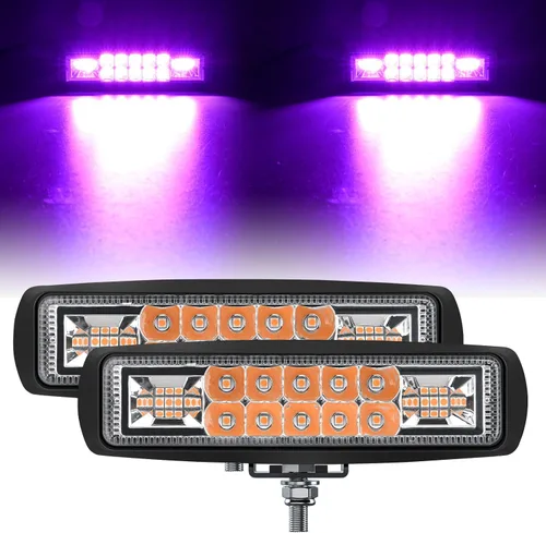 Miniatura 11 de Nilight Barra de luz LED marina, 2 unidades, 18 W, blanco, 150°, haz de inundación, ponton, barco, cubierta, luces de muelle, IP67, impermeable