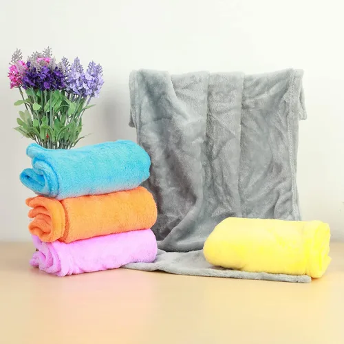 Miniatura 4 de Bluelans Manta de forro polar para sofá, ligera, afelpada, acogedora, cálida, ropa de cama amarilla, 19.7 x 27.6 in