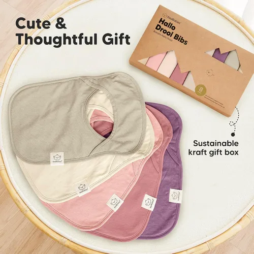 Miniatura 9 de KeaBabies Paquete de 8 baberos para bebé para niños y niñas, baberos sin botones para bebés que babean durante la dentición, recién nacidos, suaves