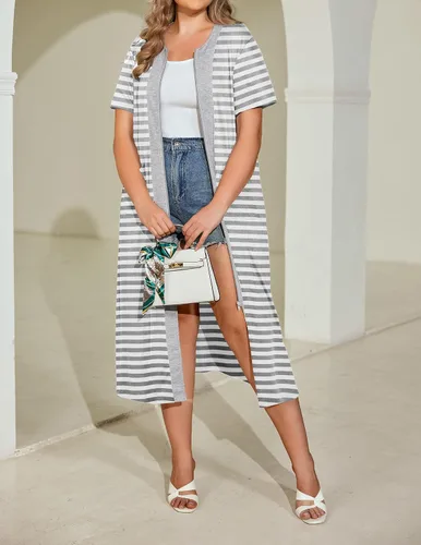 Miniatura 2 de Ekouaer - Vestido de entrecasa largo, con cremallera frontal, para mujer