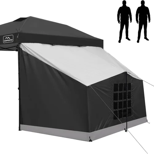 Miniatura 14 de KAMPKEEPER Side Tent,1/2 Person Camping Tents for 10' x 10' Pop Up Canopy, Easy Set Up Gazebo,Compatible with 10' Wide Canopies for Camping &