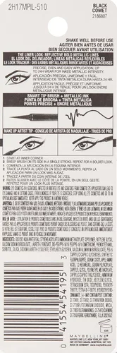 Miniatura 3 de Maybelline New York Master Precise Ink Metallic Liquid Liner, Black Comet, 0.06 onzas líquidas