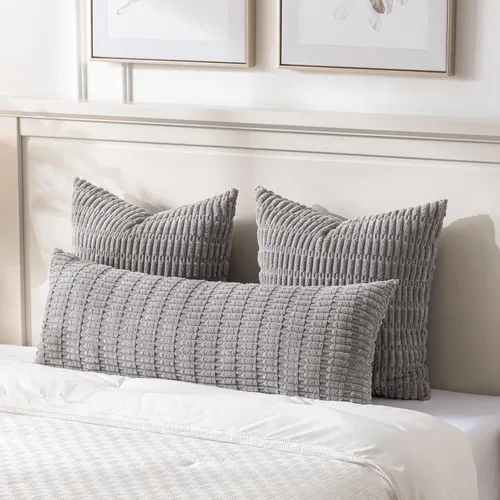 Miniatura 65 de Fancy Homi - Paquete de 2 fundas de almohada decorativas de color taupe de 22 x 22 pulgadas para sala de estar, sofá, cama, estilo rústico, bohemio