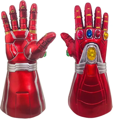 Miniatura 2 de Iron Man - Guante de guantelete infinito con luz LED de piedra infinita con gema magnética extraíble para adultos Rojo