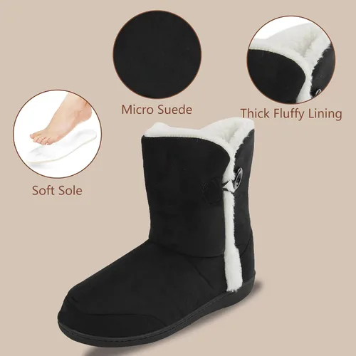 Miniatura 4 de Pantuflas de invierno cálidas de espuma viscoelástica para mujer