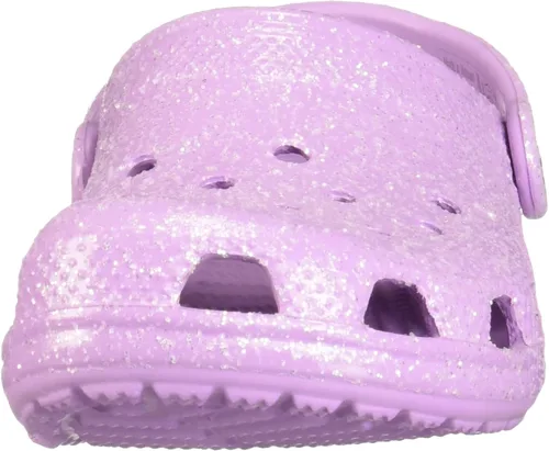 Miniatura 2 de Crocs Zuecos clásicos brillantes unisex para adultos, zapatos metálicos y con purpurina, Metálico