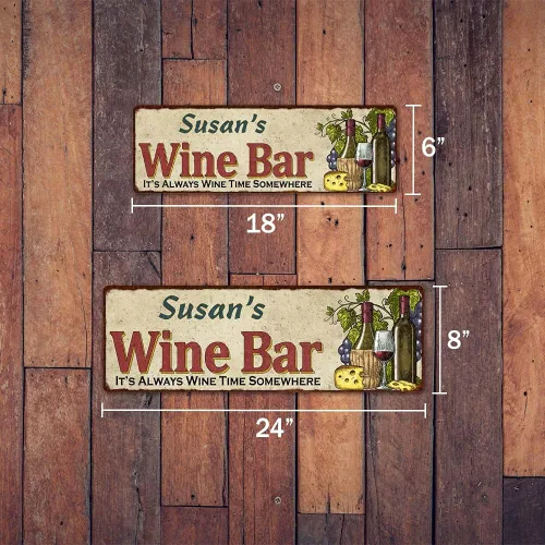 Miniatura 2 de Letrero personalizado para bar de vinos, letreros rústicos para decoración de bodega, hogar, cocina, decoración de pared, placa de estaño