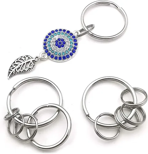 Miniatura 5 de 600 anillos de acero inoxidable para saltar de doble bucle, mini conectores para hacer joyas, collares, pulseras y aretes (0.028 x 0.197 in-12648)