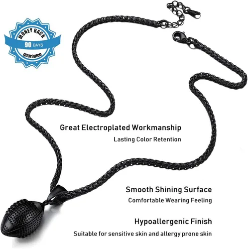 Miniatura 4 de PROSTEEL Collar con dije de fútbol 3D de acero inoxidable para fútbol, baloncesto, unisex, joyería para niños, niñas, mujeres, regalo para fanáticos