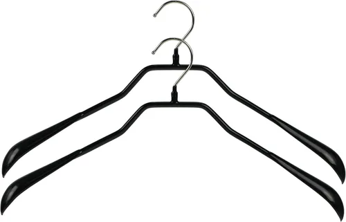 Miniatura 20 de Mawa by Reston Lloyd BodyForm Series - Percha antideslizante que ahorra espacio para chaquetas, trajes y abrigos, 16-1/2 pulgadas, estilo 42/L, Plata