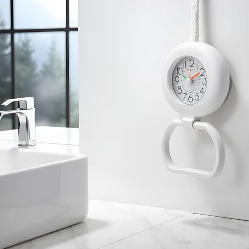 Miniatura 3 de Reloj de ducha digital de baño, temporizador impermeable para baño, temporizador colgante para cocina, hogar, pared y decoración de mesa (blanco)
