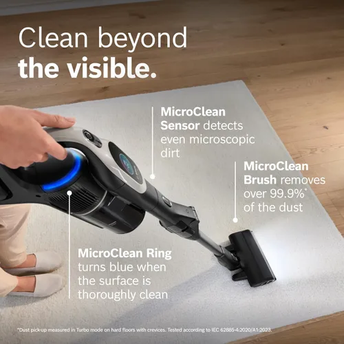 Miniatura 5 de Bosch Unlimited 10 - Aspiradora inalámbrica con 2 baterías incluidas, hasta 140 minutos en total, tubo flexible, cargador rápido, pelo de mascotas
