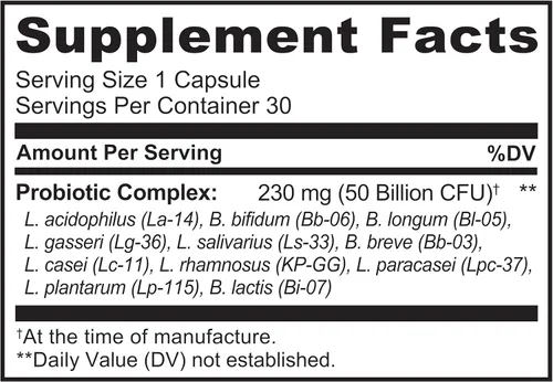 Miniatura 9 de NATURELO Probióticos para la salud digestiva - 50 mil millones de UFC, suplemento diario de 11 cepas - Estimula el sistema inmunológico, liberación