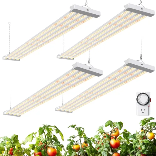 Miniatura 11 de Barrina TX-L63 - Luces de cultivo de 3 pies para plantas de interior, 252 W (4 x 63 W), 4 paneles LED de cobertura más amplia, espectro completo