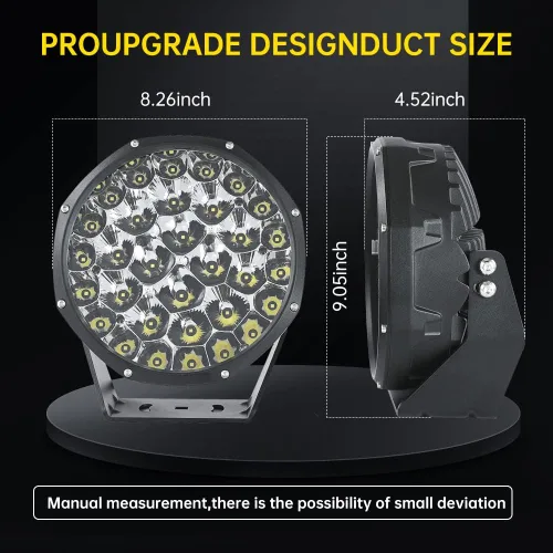 Miniatura 2 de Foco LED redondo de 9 pulgadas, luces todoterreno de 240 W, barra de luces de conducción, 19600 lm, haz de punto de alto rendimiento, ilumina luces
