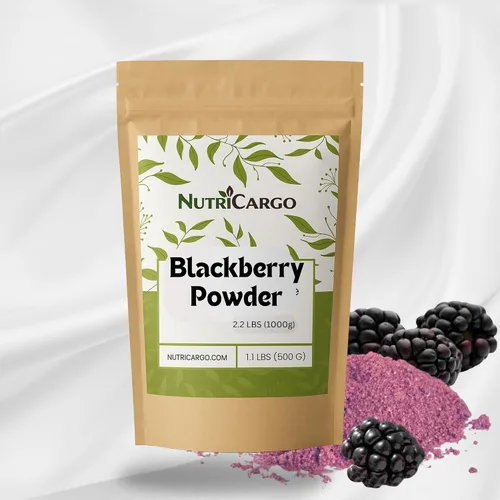 NutriCargo Polvo de mora 2.2 libras (35.27 oz) – Hecho de moras frescas congeladas – Polvo de fruta fina para batidos, hornear, saborizante y uso