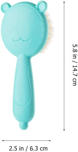 Miniatura 3 de TOYANDONA 1 juego de cepillo y peine para el pelo del bebé para recién nacidos y niños pequeños, cepillo de masaje y cuero cabelludo para bebé