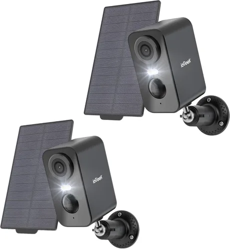 Miniatura 12 de ieGeek Cámaras de seguridad solares inalámbricas para exteriores con panel solar, cámara inalámbrica WiFi 2K para seguridad en el hogar con visión