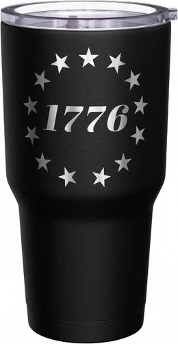 Miniatura 2 de We The People Holsters - Bandera 1776 de Betsy Ross - Taza de Betsy Ross - Taza de viaje de bandera estadounidense para café - Taza de bandera