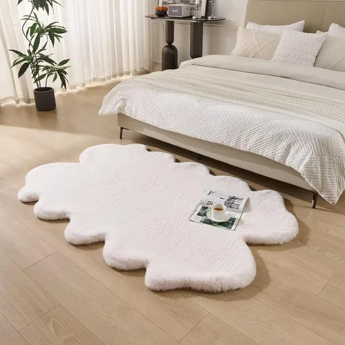 Miniatura 15 de Alfombra de piel sintética de oveja esponjosa y peluda de 1700GSM, alfombra extra suave de piel sintética, alfombra de pelo esponjoso y peludo