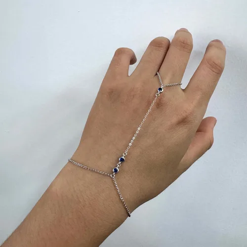 Miniatura 22 de Pulsera de plata de ley 925 para mujer, pulsera de mano para mujer, pulseras esclavas de 7 a 9 pulgadas ajustable