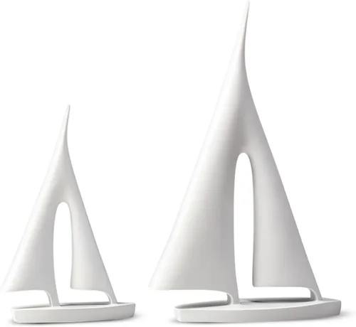 Miniatura 8 de Escultura moderna para decoración del hogar, decoración de velero, estatua abstracta de esculturas y estatuas de arte de resina, regalos de barco