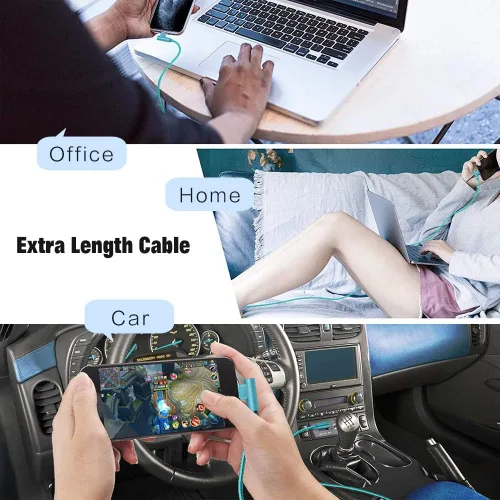 Miniatura 7 de SHUSEL Cable de carga para iPhone, cable Lightning de ángulo recto, paquete de 3 cables de carga trenzados de nailon de 90 grados y 6 pies, de carga