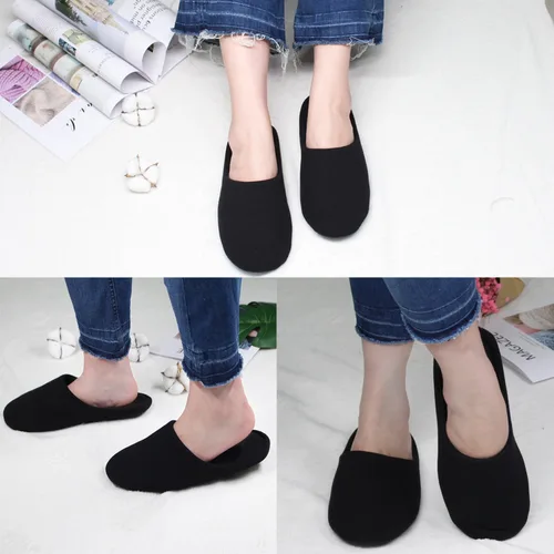 Miniatura 5 de ofoot Pantuflas de casa de espuma viscoelástica de algodón lavable para mujer, para el hogar, para interiores, para dormitorio, ligeras
