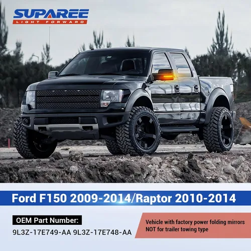 Miniatura 2 de SUPAREE Luces LED Switchback de Señal de Giro para Espejo Lateral Compatibles con Ford F150 2009-2014 2010-2014 Raptor, Lente Ahumado Ámbar