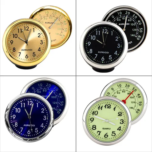 Miniatura 2 de Monitor de coche Clip/Stick-on reloj termómetro cuarzo digital luminoso automotriz Azul