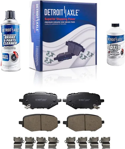 Miniatura 121 de Detroit Axle - Pastillas de freno traseras para Honda Odyssey 2011-2017 Pilot 2007-2013 MDX 2010-2013 ZDX 2010-2013 Pastillas de freno de cerámica