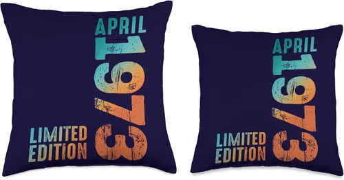 Miniatura 3 de Awesome Limited Edition April 1973 Retro 1973 Vintage 1973 Throw Pillow