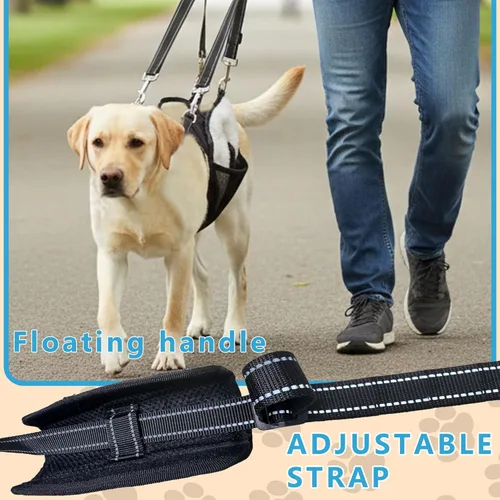 Miniatura 6 de Arnés doble uso para perro SyFatWeen con soporte para las patas traseras y cadera, cabestrillo canino para elevación de perro, ajustable y suave