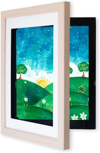 Miniatura 8 de Dynamic Frames Li'l Davinci Armario de arte, almacena hasta 50 piezas de arte de 8.5 x 11 pulgadas, dimensiones exteriores del marco de madera