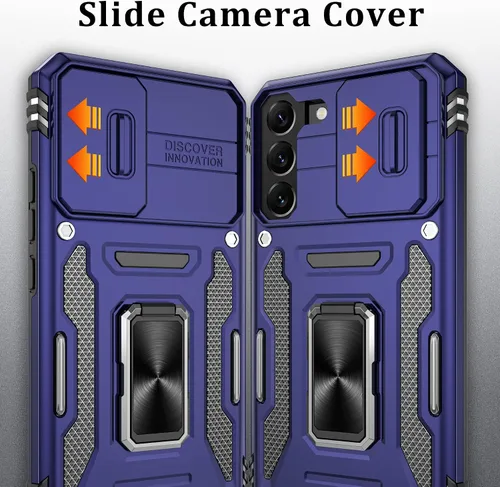 Miniatura 3 de Gritup para Samsung Galaxy S22 Funda con protectores de pantalla HD de 2 paquetes y cubierta deslizante para la cámara, protección contra caídas