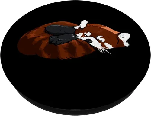 Miniatura 2 de Lindo dormir rojo Panda PopSockets Swappable PopGrip