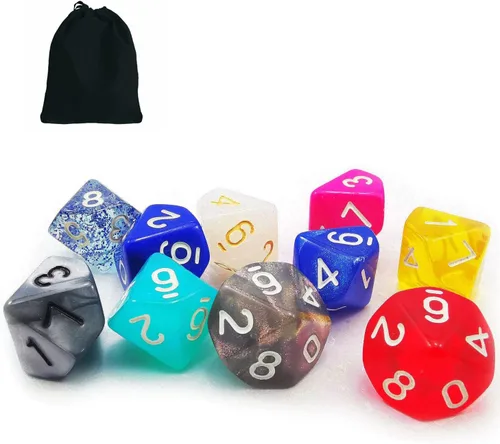 Miniatura 8 de Bescon - Juego grande de dados poliédricos aleatorios, juego de dados DND de tamaño estándar, 100 unidades en una variedad de colores y efectos