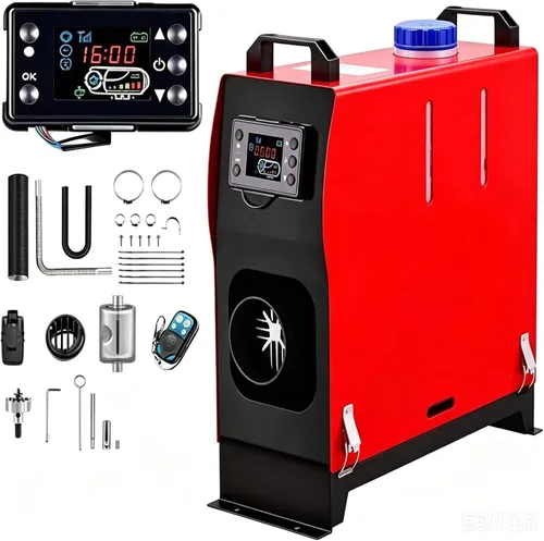 ZHIBANG - Calentador de aire diésel todo en uno, calentador de estacionamiento de 12V/8KW, calentador diésel con pantalla LCD inteligente, tanque de