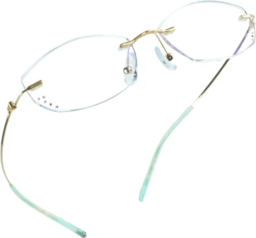 Miniatura 14 de LifeArt Lentes de lectura con bloqueo de luz azul sin montura con lente personalizada que reducen la fatiga ocular con diamantes elegantes