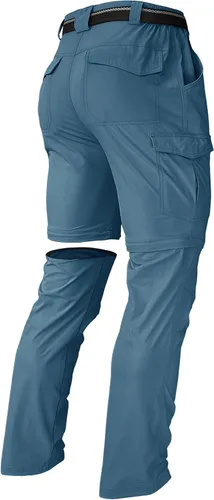 Miniatura 28 de Pantalones de senderismo para hombre, convertibles, con cremallera, ligeros, impermeables, de secado rápido, pesca al aire libre, viajes, safari