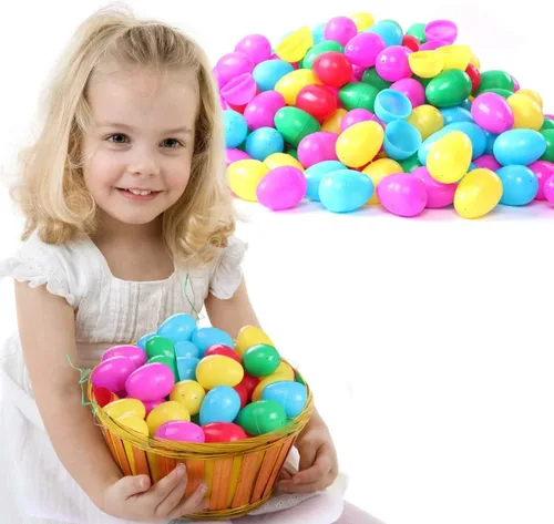 Miniatura 2 de 2000 huevos de Pascua, huevos de Pascua de plástico de colores brillantes surtidos de 2.4 pulgadas, huevos de Pascua vacíos para búsqueda de Pascua