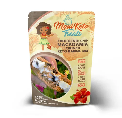 Miniatura 7 de Maui Keto Treats Mezcla de galletas de crema de mantequilla, sin gluten, baja en carbohidratos, hecha con harina de almendras orgánicas, 12 onzas