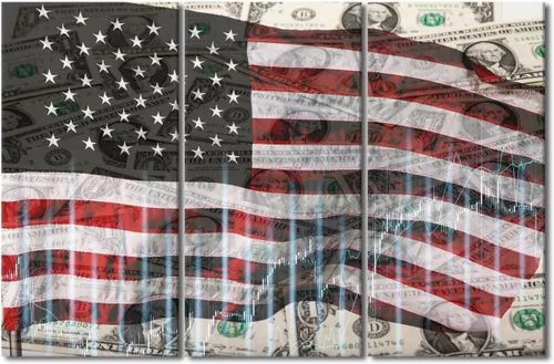 Miniatura 9 de Arte de pared de Crisis in USA para sala de estar, bandera de Estados Unidos, decoración del hogar, gráficos de otoño en Estados Unidos de América