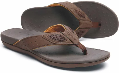 Miniatura 8 de MEGNYA Sandalias ortopédicas para hombre para fascitis plantar, sandalias atléticas con soporte para el arco, cómodas pantuflas para caminar