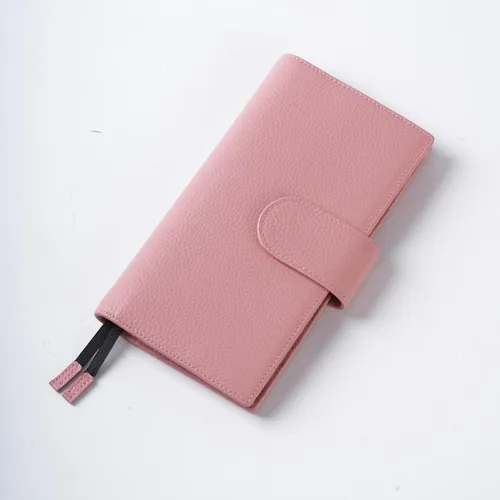 Miniatura 9 de Funda de planificador B6 con cremallera y gran bolsillo trasero, cuero con estampado de cocodrilo (Croc Steelblue)