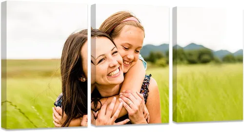 Miniatura 34 de ZXHYWYM Impresiones personalizadas con tus fotos, imágenes personalizadas de 3 piezas para retratos familiares, mascotas, imágenes personalizadas 3