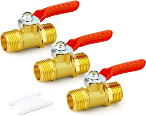 Miniatura 23 de GASHER Mini válvula de bola de latón de 1/2 pulgada, válvula de cierre, accesorio de tubería de rosca FNPT de 1/2 pulgada
